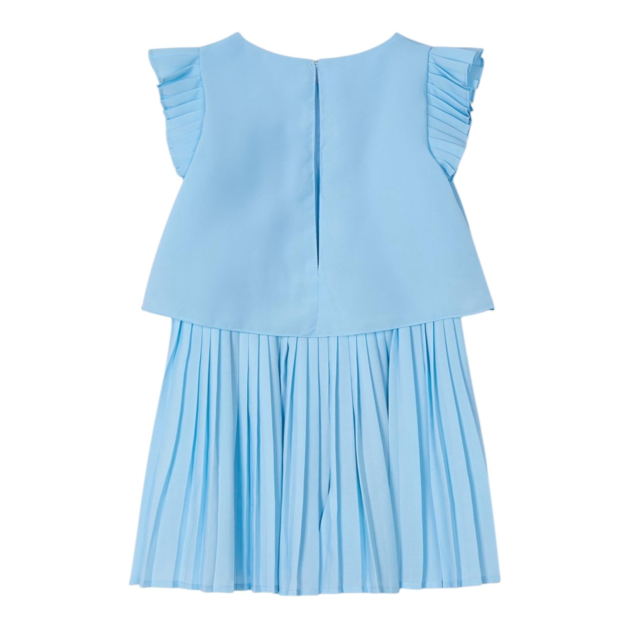 Mayoral Tuta Intera Tinta Unita Mezza Manica per Bambina 3871 AZZURRO MAYORAL 