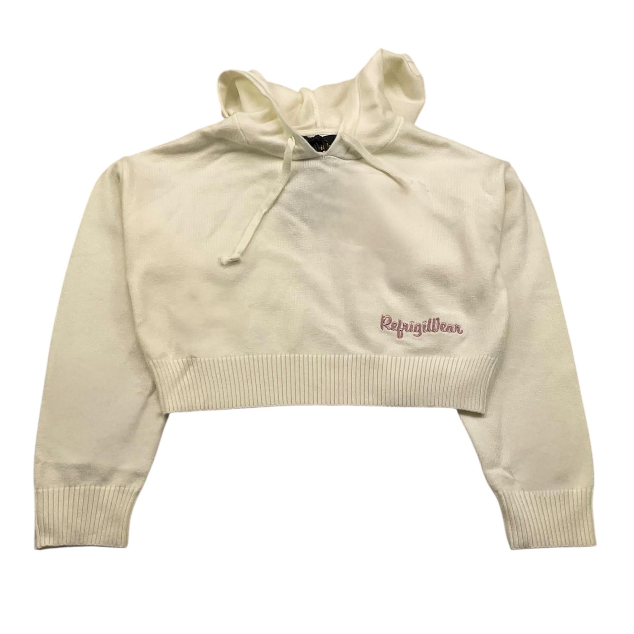 REFRIGIWEAR maglia crop tinta unita con cappuccio Panna per Bambina RWG154 PANNA REFRIGIWEAR 