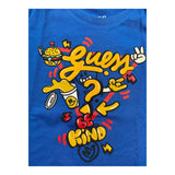 GUESS shirt girocollo tinta unita con stampa Cobalto per Neonato N4YI13K8HM4XX COBALTO GUESS 