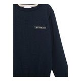 TRUSSARDI maglia girocollo tinta unita con stampa logo Blu per Bambino TIA24004MA BLU TRUSSARDI 