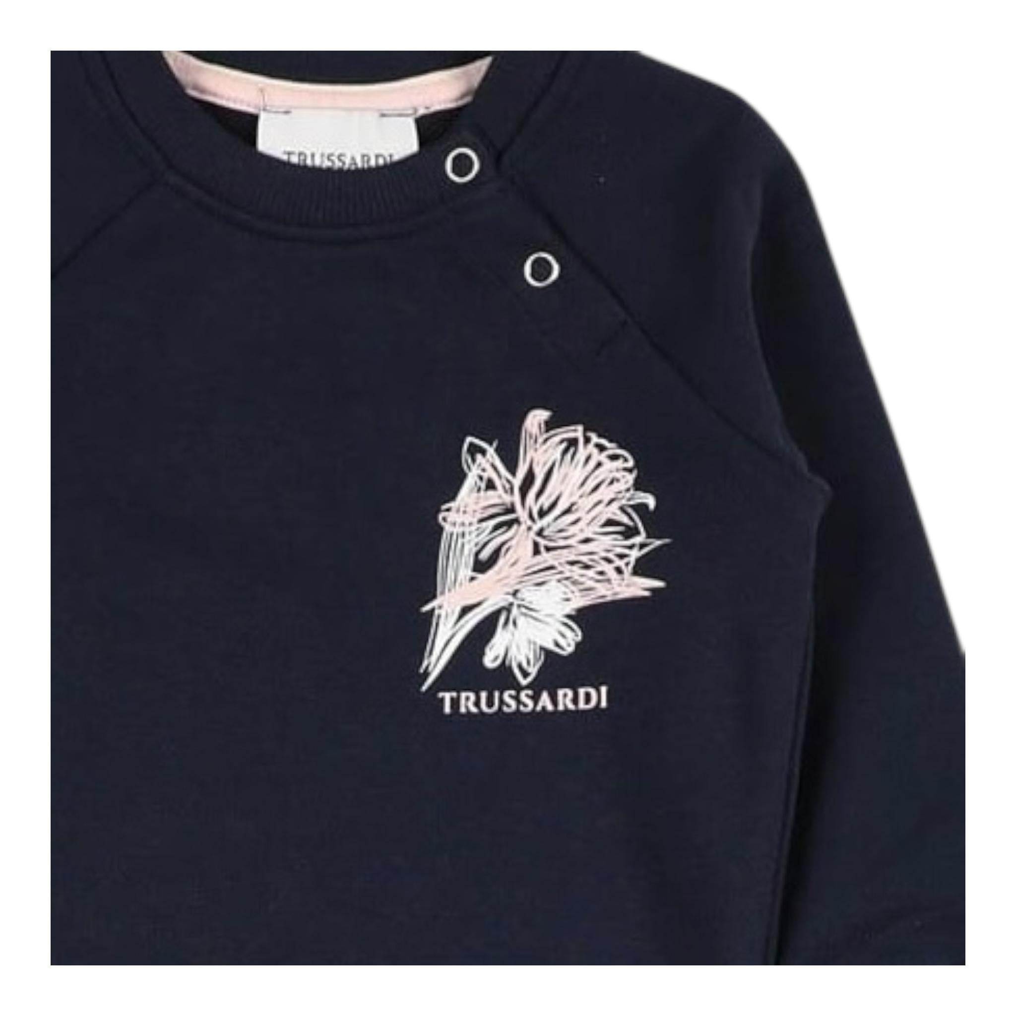 TRUSSARDI completo 2pz felpa-pantalone Blu per Bambina TIA24156CF BLU TRUSSARDI 