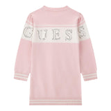 GUESS abito in maglia tinta unita con stampa Rosa per Bambina K4YK01Z3GW0X ROSA GUESS 