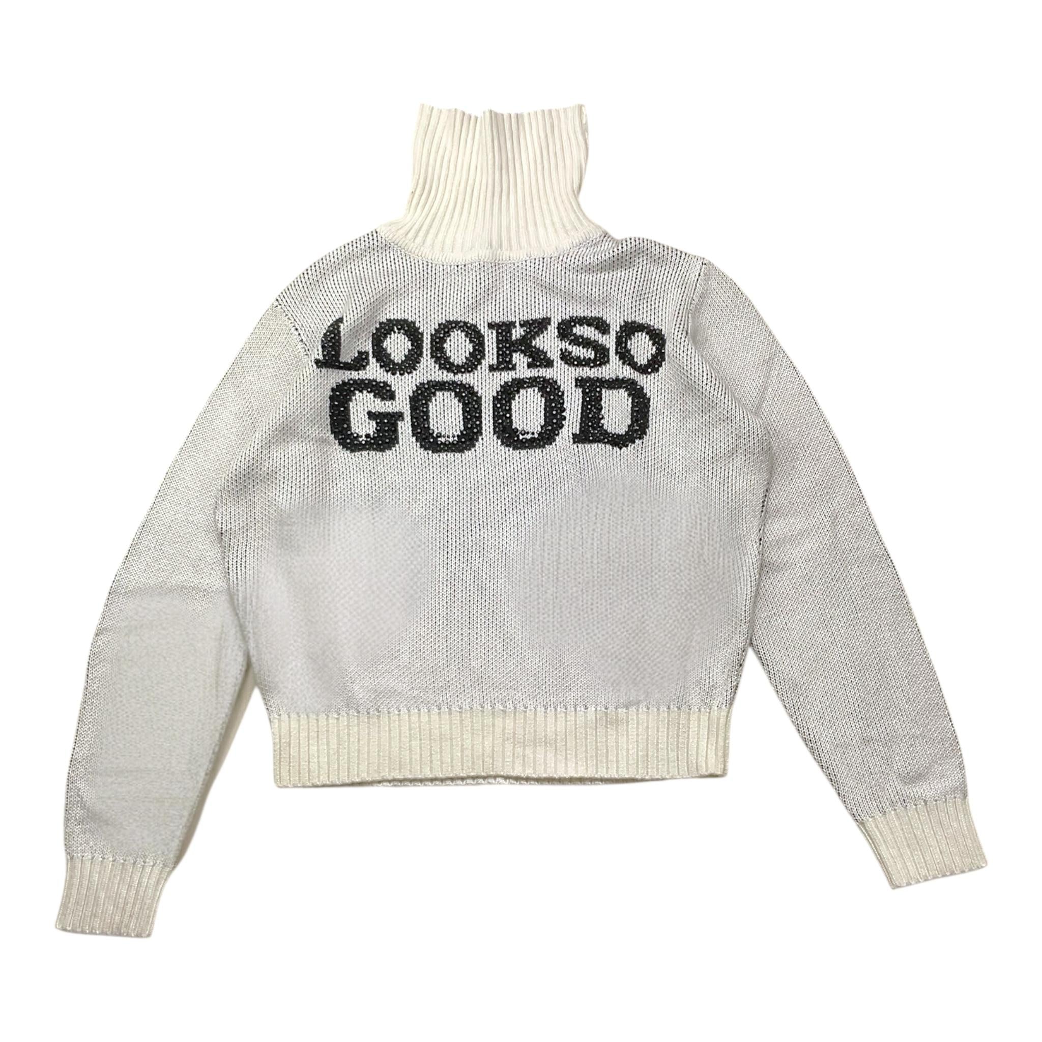 FUN & FUN maglia tinta unita collo alto con brillantini Panna per Bambina FNJSW15937 PANNA FUN & FUN 