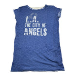 Lu Lu By Miss Grant Abito Mezza Manica Bicolore con Ricami Blu per Bambina ABTLLM BLU LU LU BY MISS GRANT 