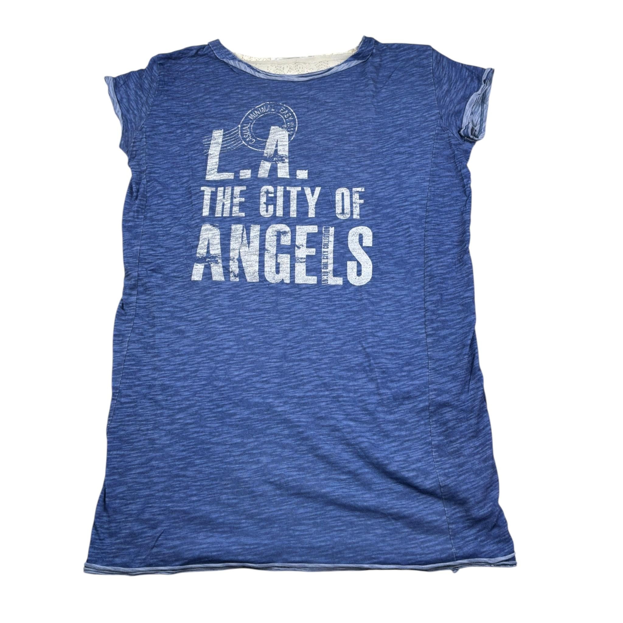 Lu Lu By Miss Grant Abito Mezza Manica Bicolore con Ricami Blu per Bambina ABTLLM BLU LU LU BY MISS GRANT 