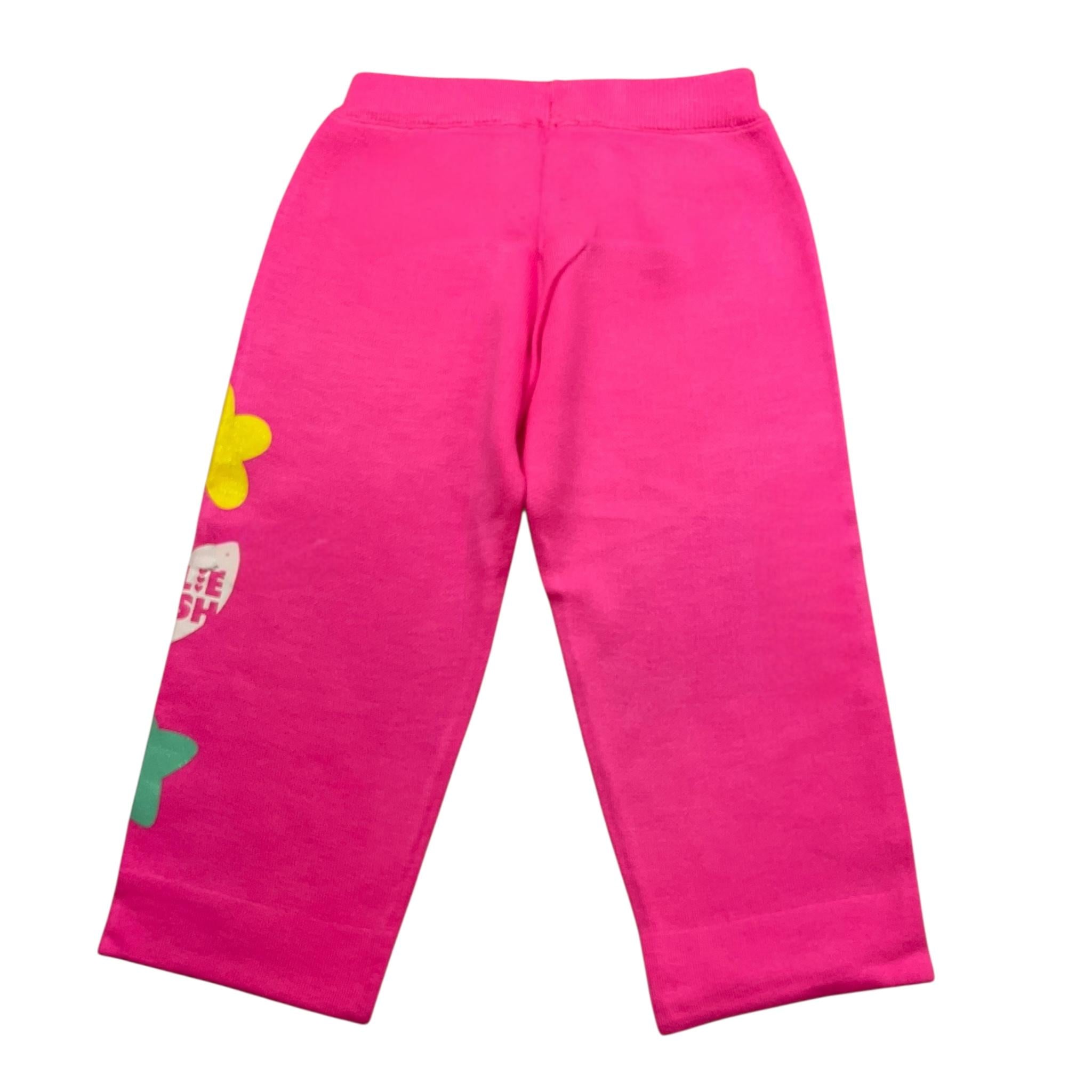 BillIEBLUSH pantalone tinta unita con stampa Rosa fluo per Neonata U20530N ROSA FLUO BillIEBLUSH 