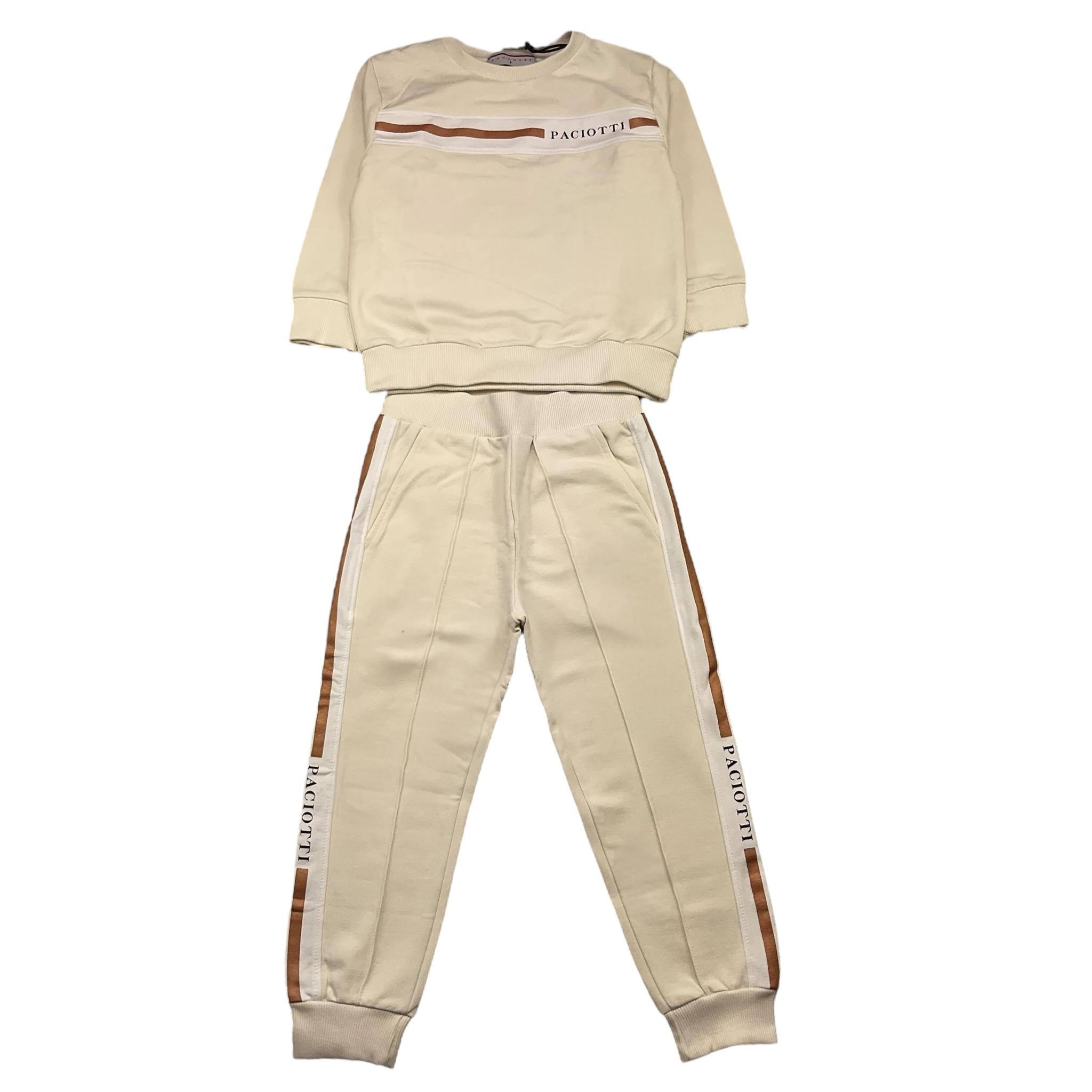 CESARE PACIOTTI completo 2 pezzi felpa-pantalone tinta unita Panna per Bambino COMP5311J PANNA CESARE PACIOTTI 