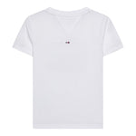 TOMMY HILFIGER t-shirt girocollo tinta unita con stampa logo Bianco per Bambino KB0KB08662 BIANCO TOMMY HILFIGER 