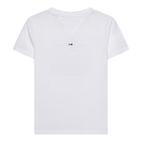 TOMMY HILFIGER t-shirt girocollo tinta unita con stampa logo Bianco per Bambino KB0KB08662 BIANCO TOMMY HILFIGER 