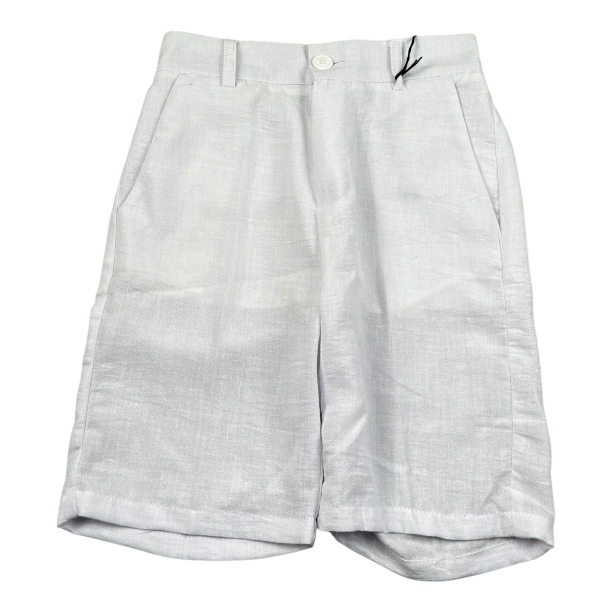 Never Too Bermuda tinta unita con Elastico In Vita Bianco per Bambino NT2289R BIANCO NEVER TOO 