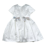Simonetta Abito Cerimonia Tinta Unita Mezza Manica per Bambina SS1A51 BIANCO SIMONETTA 