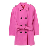 Max&amp;Co. Einfarbiger Trenchcoat mit fuchsiafarbenen Knöpfen für Mädchen