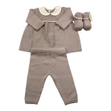 BABY LORD completo 3 pezzi maglia-pantalone-babbucce Beige per Neonata 416 BEIGE BABY LORD 