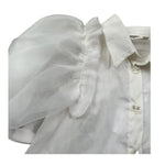 Miss Grant Camicia Mezza Manica Tinta Unita per Neonata MG1238 BIANCO MISS GRANT 