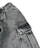 Lu Lu By Miss Grant Jeans tinta unita Modello Cargo Grigio per Bambina LL3120 GRIGIO LU LU BY MISS GRANT 