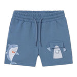 Mayoral Bermuda In Felpa Tinta Unita con Stampe per Neonato 1242X BLU MAYORAL 