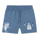 Mayoral Bermuda In Felpa Tinta Unita con Stampe per Neonato 1242X BLU MAYORAL 