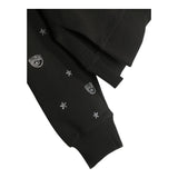 Chiara Ferragni Einfarbiges Sweatshirt mit Rundhalsausschnitt und Glitzer in Schwarz für Mädchen