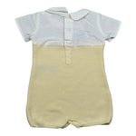 Paz Rodriguez Pagliaccetto Bicolore Mezza Manica per Neonato 005122296 BIANCO/GIALLO PAZ RODRIGUEZ 