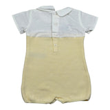 Paz Rodriguez Pagliaccetto Bicolore Mezza Manica per Neonato 005122296 BIANCO/GIALLO PAZ RODRIGUEZ 