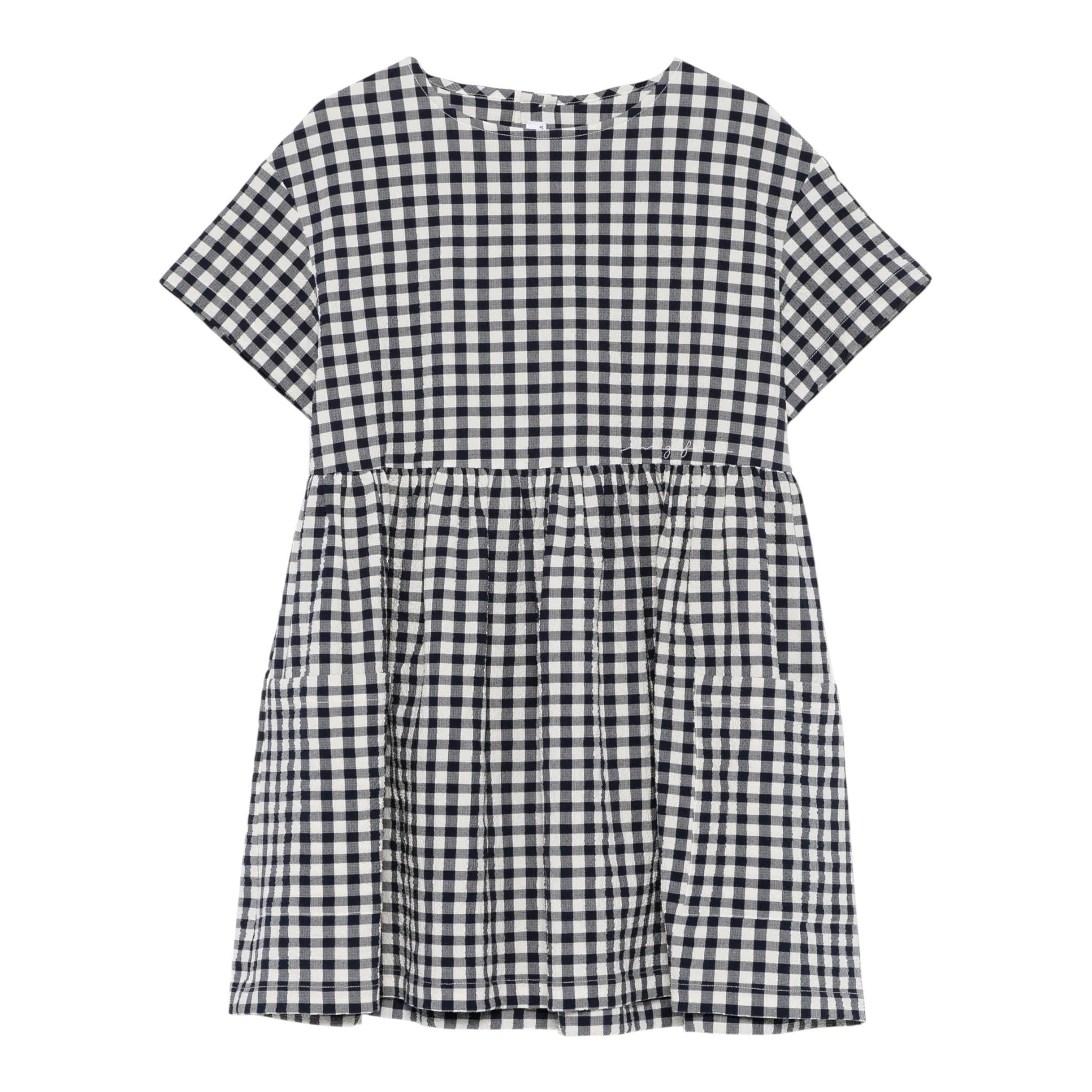 Il Gufo Abito Mezza Manica Fantaisa Qaudri per Bambina ABGL BLU IL GUFO 