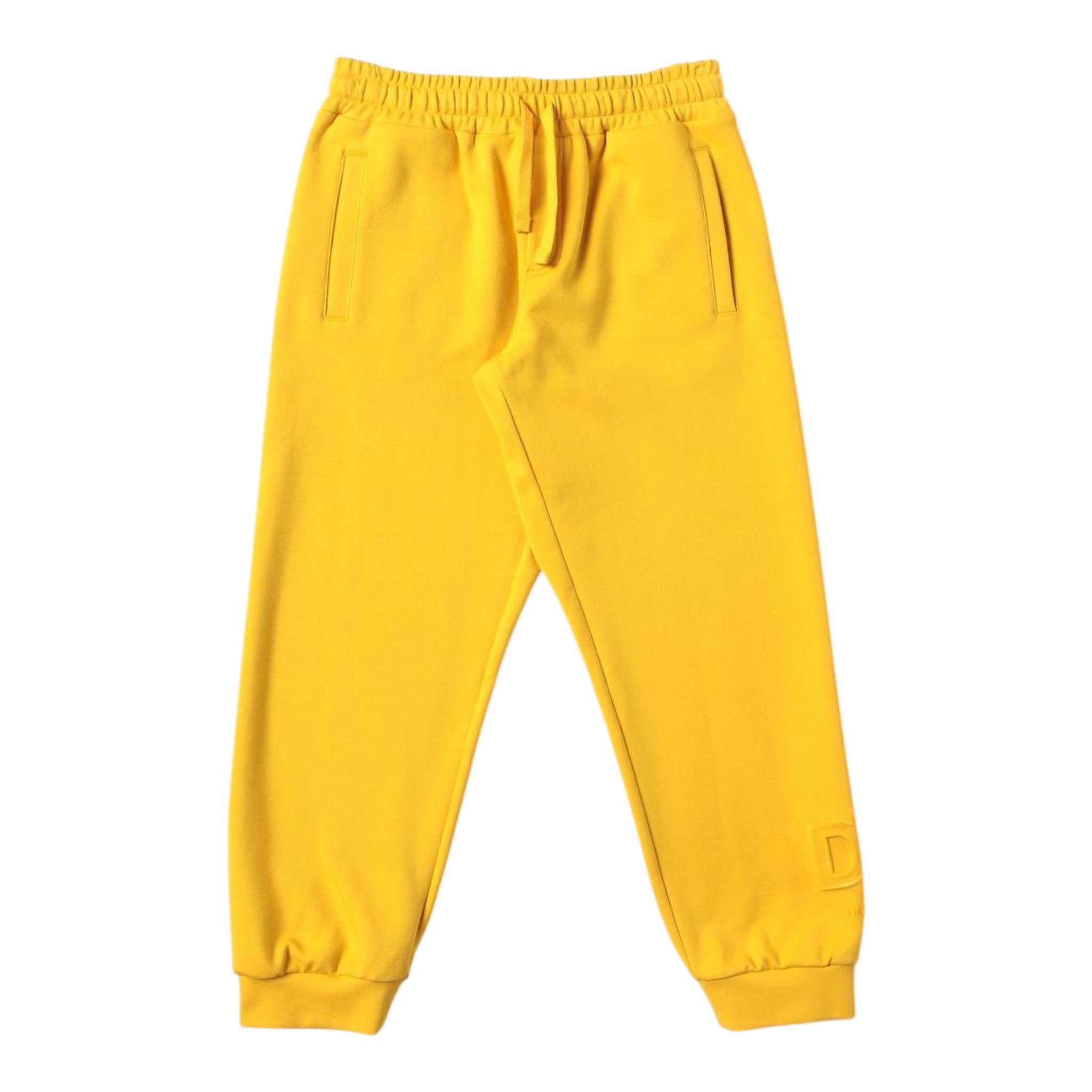 DOLCE & GABBANA pantalone modello tuta tinta unita con elastico in vita Giallo per Bambino L41JPCX GIALLO DOLCE & GABBANA 