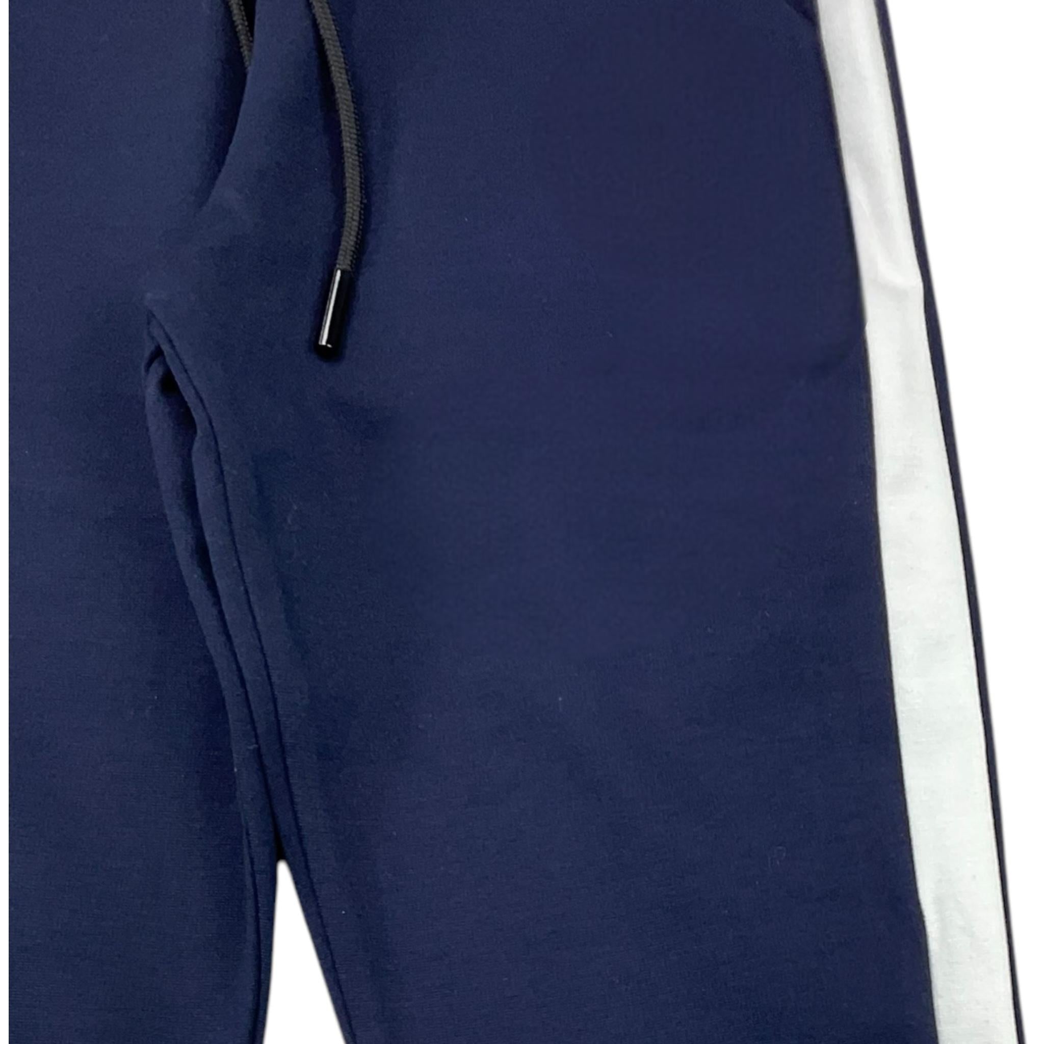 NEVER TOO pantalone tinta unita con profili in contrasto Blu per Bambino NT2174B BLU NEVER TOO 