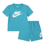 Nike Completo 2 Pezzi T-Shirt-Bermuda tinta unita Tiffany per Neonato 56L596 TIFFANY NIKE 