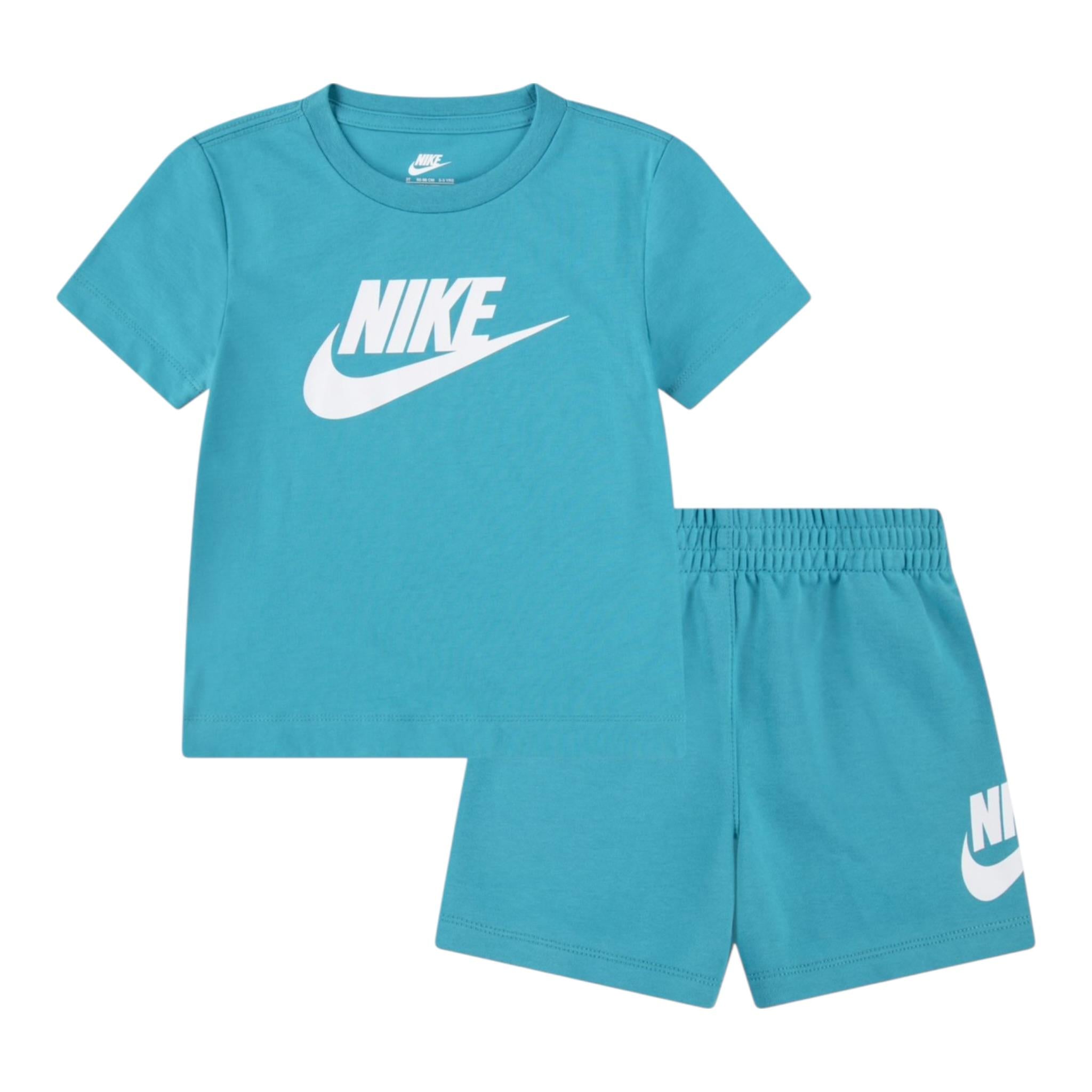 Nike Completo 2 Pezzi T-Shirt-Bermuda tinta unita Tiffany per Neonato 56L596 TIFFANY NIKE 
