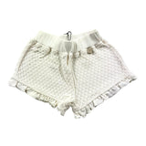 Bamboom+Babies Mädchen Shorts, einfarbig, gestrickt, mit elastischem Bund, Creme