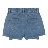 Miss Blumarine – Einfarbiger Jeansrock mit blauen Taschen für Mädchen
