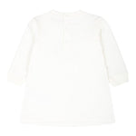 MOSCHINO abito manica lunga tinta unita con stampa in contrasto Panna per Neonata MBV0A2 PANNA MOSCHINO 