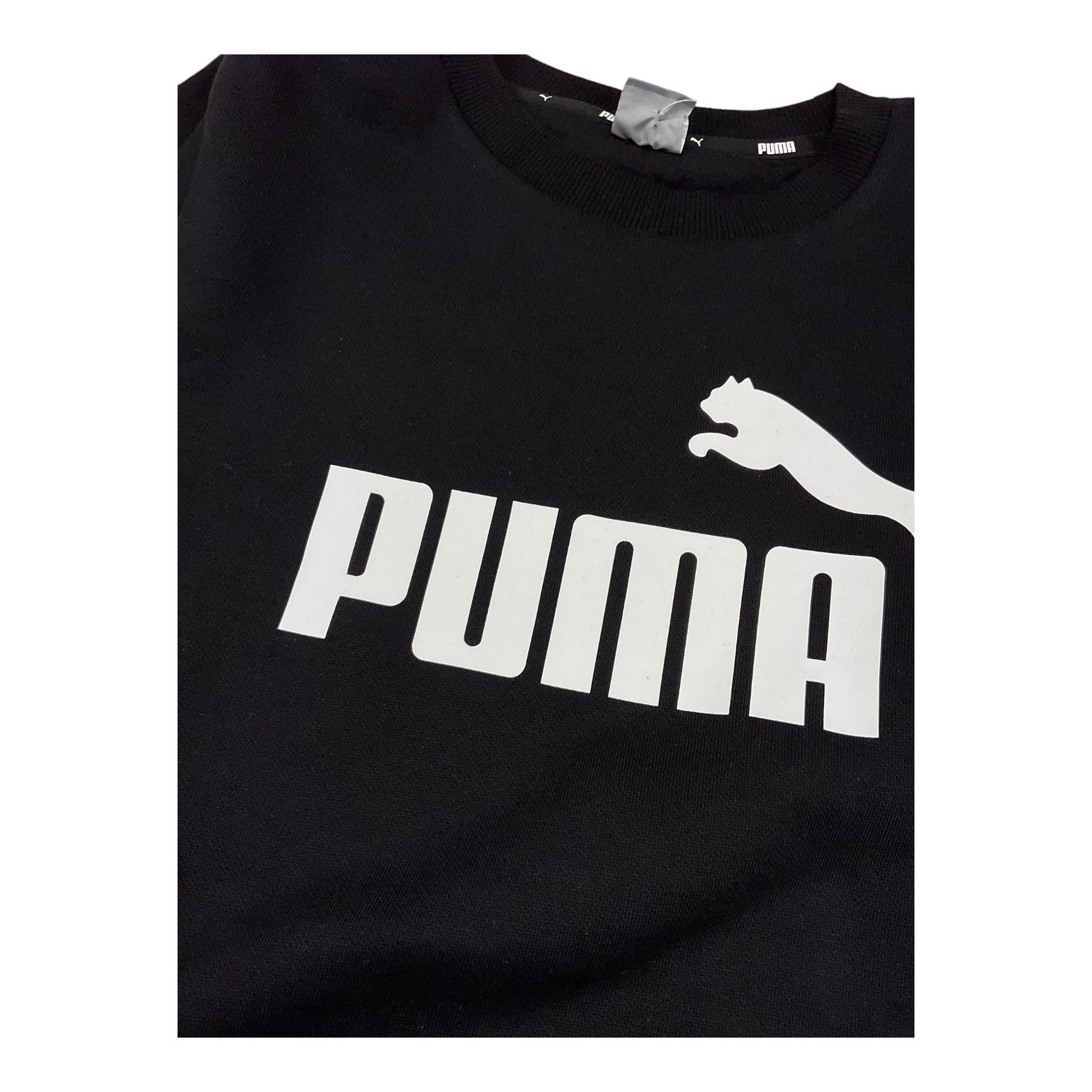 PUMA completo 2 pezzi felpa-pantalone tinta unita Nero per Bambino 670884 NERO PUMA 