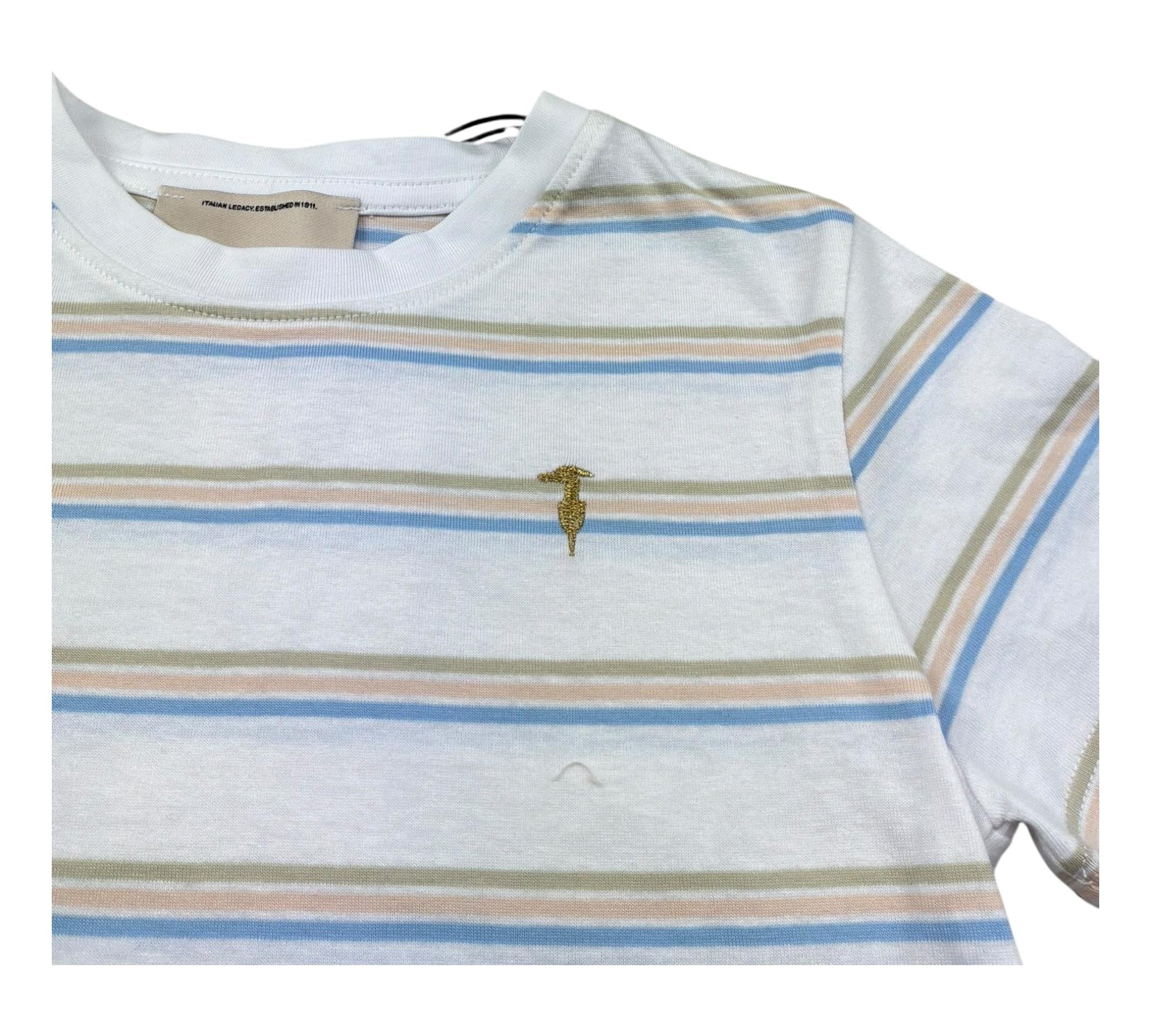 Trussardi T-Shrit Girocollo Fantasia A Righe per Bambina TGP26034TS BIANCO TRUSSARDI 