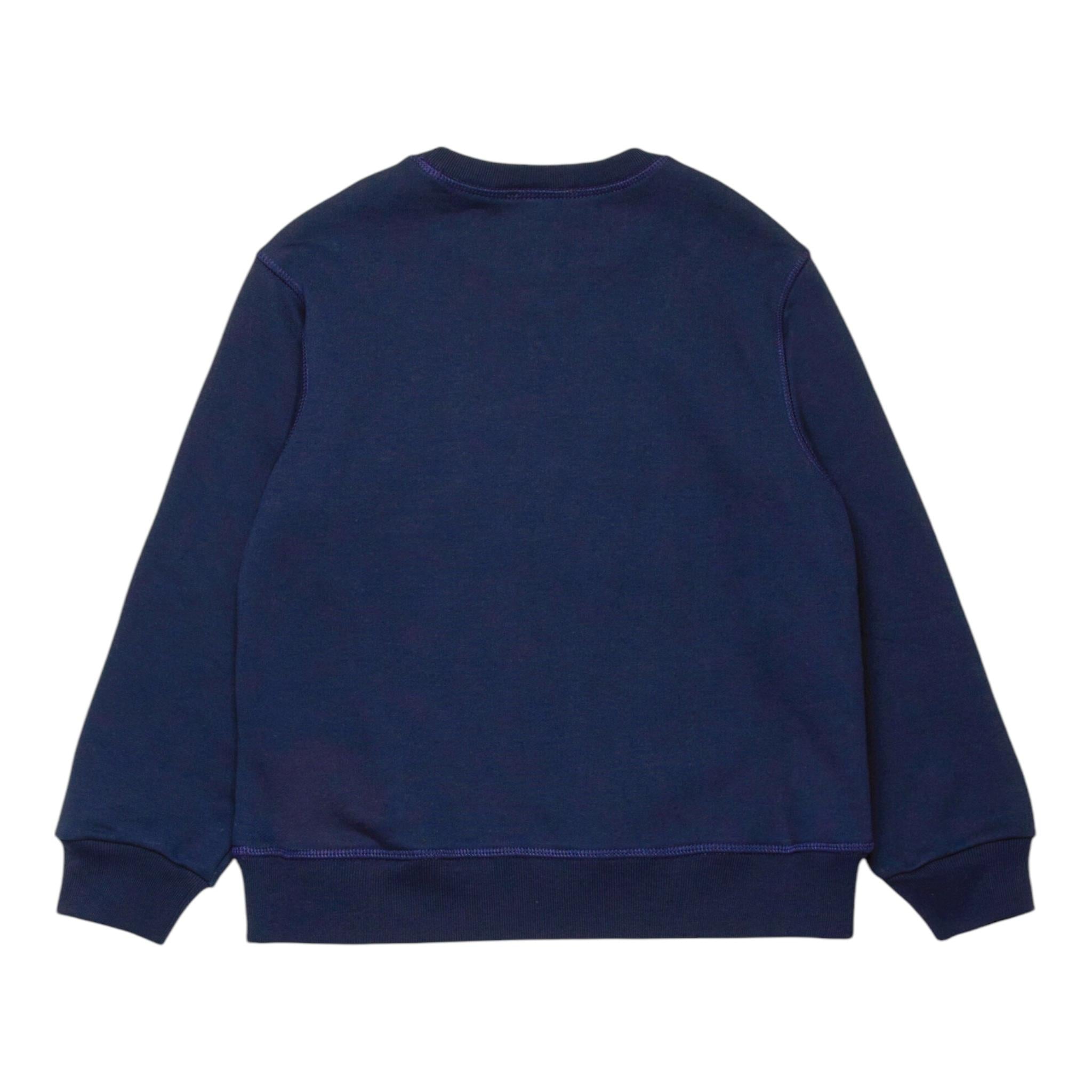 DSQUARED2 felpa girocollo tinta unita con stampa Blu per Bambino DQ2469X BLU DSQUARED2 