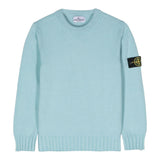 STONE ISLAND maglia tinta unita girocollo ton logo Azzurro per Neonato 8116515A2N AZZURRO STONE ISLAND 