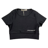 Hinnominate T-Shirt Girocollo Tinta Unita con Logo per Bambina 3646MY00064 NERO HINNOMINATE 