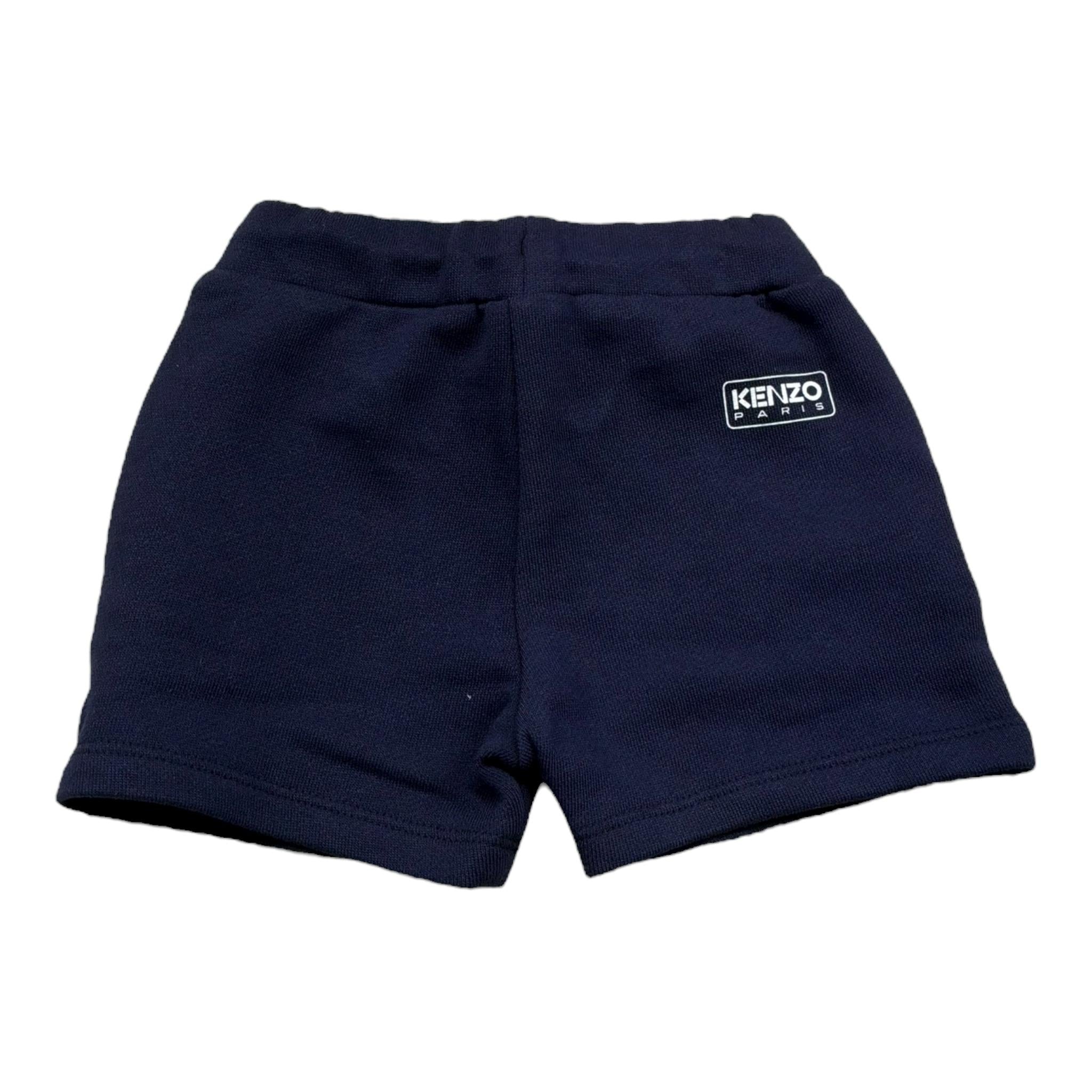 Kenzo Bermuda Felpa Tinta Unita con Logo per Neonato K60969N BLU KENZO 