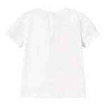Mayoral T-Shirt Girocollo Tinta Unita con Stampa per Neonata 105N BIANCO MAYORAL 
