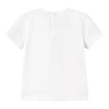 Mayoral T-Shirt Girocollo Tinta Unita con Stampa per Neonata 105N BIANCO MAYORAL 
