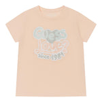 Guess T-Shirt Girocollo Tinta Unita con Stampa per Bambina K5RI06K6YW4J ROSA GUESS 