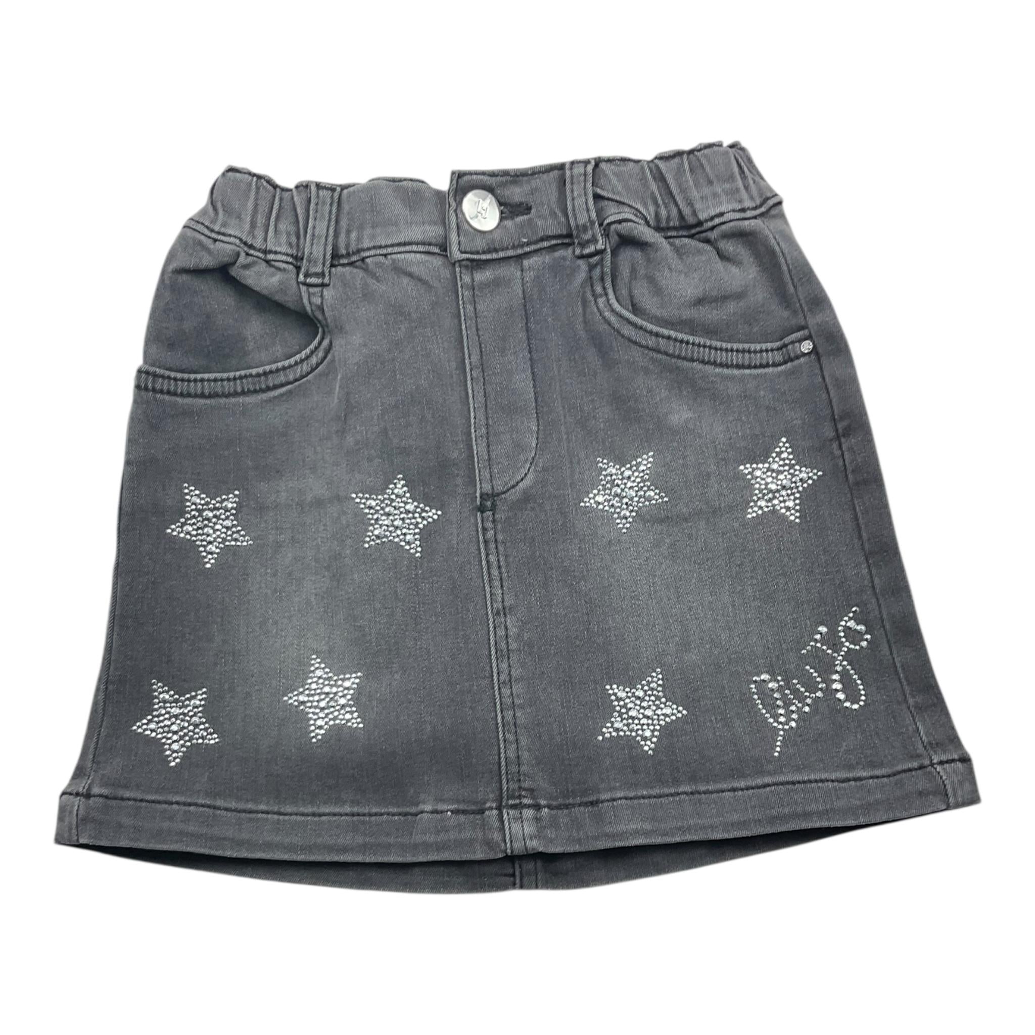 LIU JO gonna tinta unita in denim Grigio per Bambina KF4080D4119 GRIGIO LIU JO 