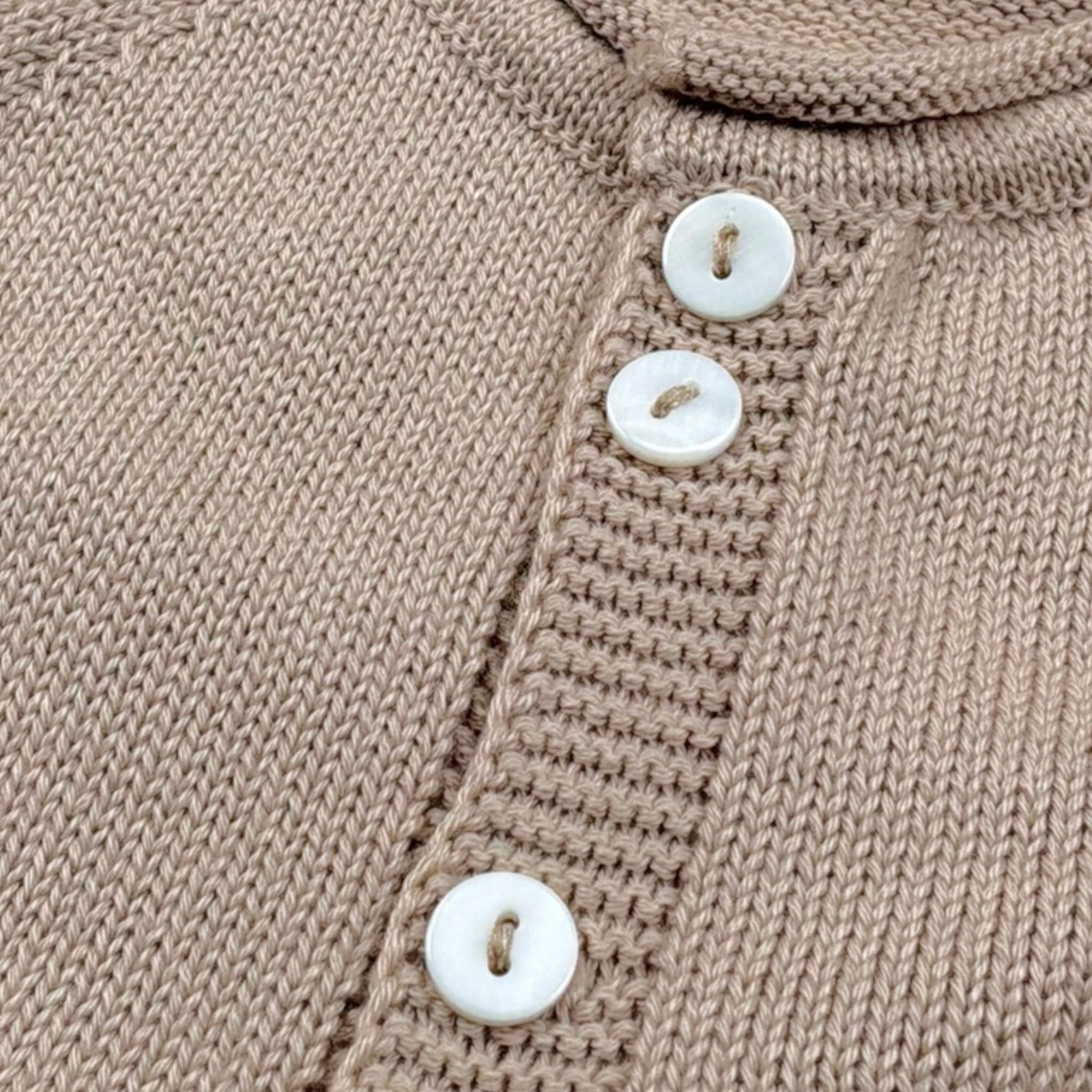 Le Coconne Cardigan Tinta Unita per Neonato 5855 BEIGE LE COCONNE 