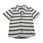 Never Too Camicia tinta unita con Fantasia A Righe Panna per Bambino NT2430N PANNA NEVER TOO 