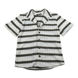 Never Too Camicia tinta unita con Fantasia A Righe Panna per Bambino NT2430N PANNA NEVER TOO 