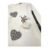EMC abito manica lunga tinta unita con stampa titti Panna per Bambina WA0029 PANNA EMC 