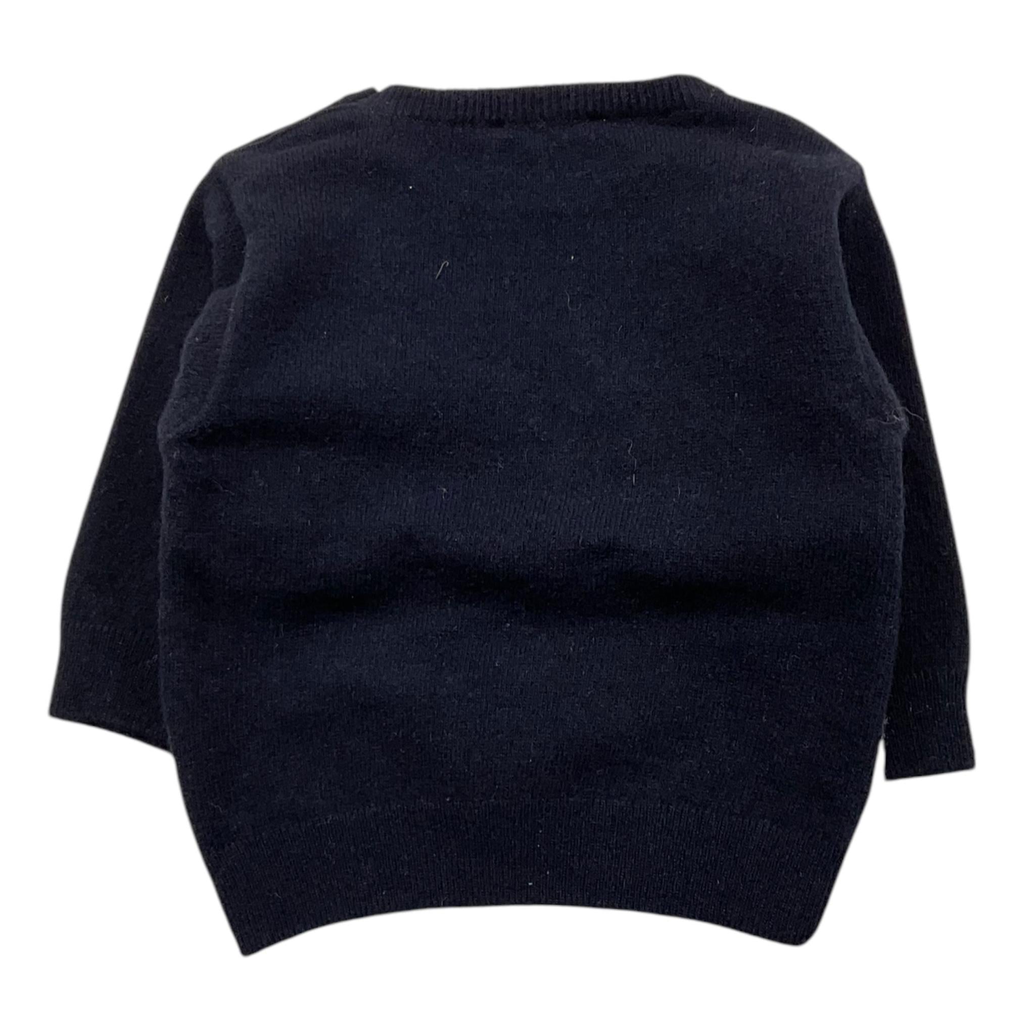 MOSCHINO maglia tinta unita girocollo con stampa Blu per Neonato M6W00J BLU MOSCHINO 