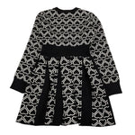 HATE LOVE abito tinta unita con fantasia cuori Nero per Bambina OJDR00343 NERO HATE LOVE 