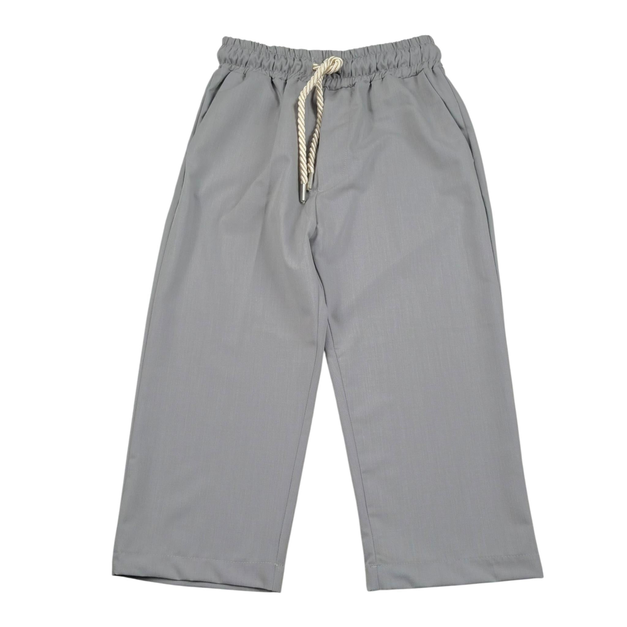 Duepuntozero Pantalone Tinta Unita con Elastico In Vita per Bambino PTBR1 GRIGIO DUEPUNTOZERO 