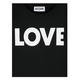 MOSCHINO t-shirt girocollo tinta unita con stampa Nero per Bambina HDM06HXX NERO MOSCHINO 